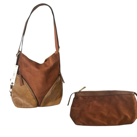 NWT 2 BAGS by SONDRA ROBERTS Convertible Hobo Backpack & Removable Clutch Insert - Picture 2 of 12